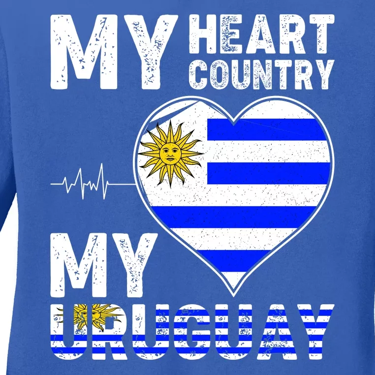 My Heart My Uruguay Ladies Long Sleeve Shirt