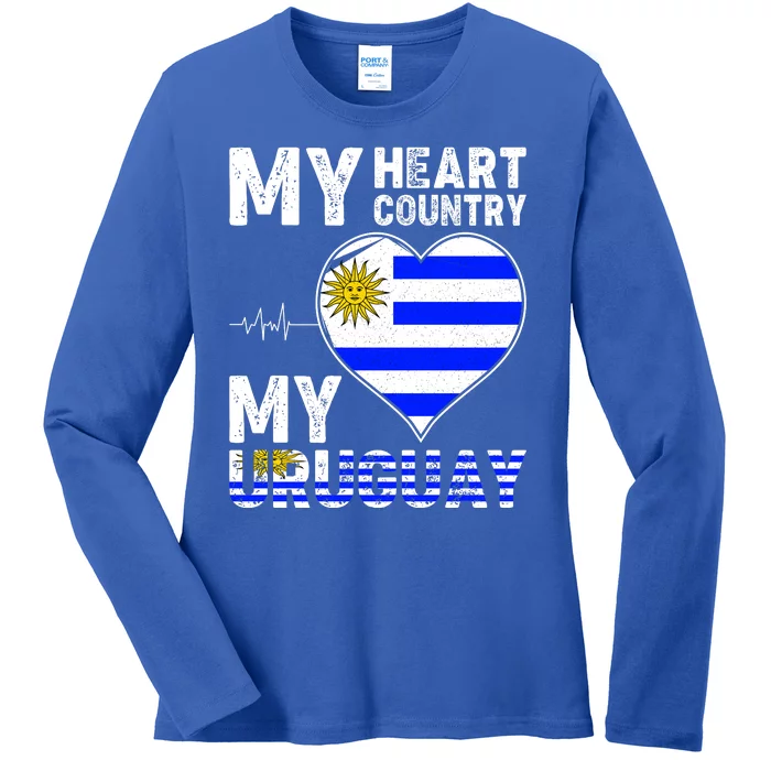 My Heart My Uruguay Ladies Long Sleeve Shirt