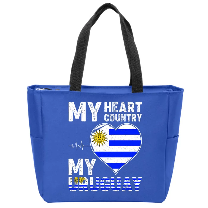 My Heart My Uruguay Zip Tote Bag