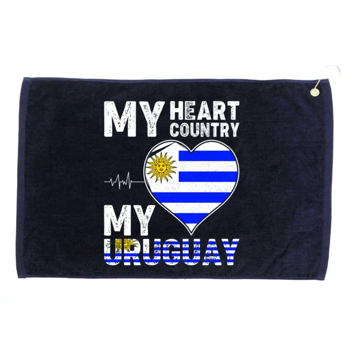 My Heart My Uruguay Grommeted Golf Towel