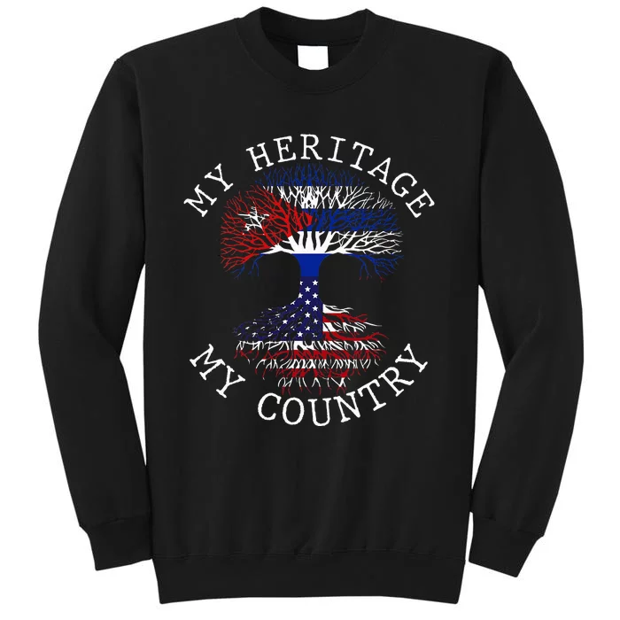 My Heritage My Country Cuban American Flag Root Tree Sweatshirt