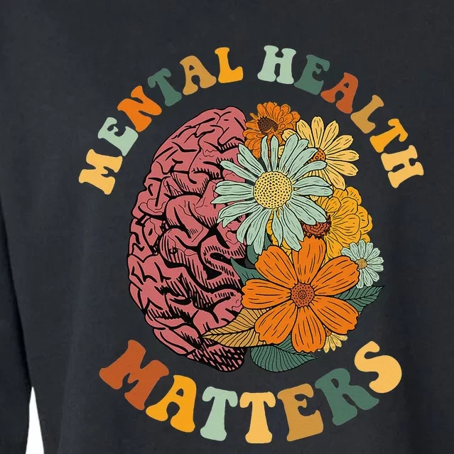 Mental Health Matters Mental Awareness Cropped Pullover Crew