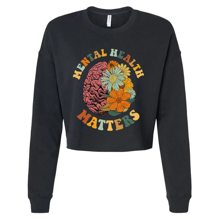 Mental Health Matters Mental Awareness Cropped Pullover Crew