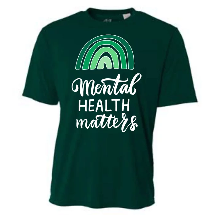 Mental Health Matters Awareness Month Rainbow Cooling Performance Crew T-Shirt