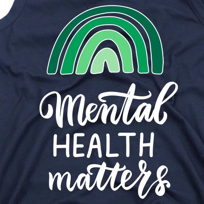 Mental Health Matters Awareness Month Rainbow Tank Top