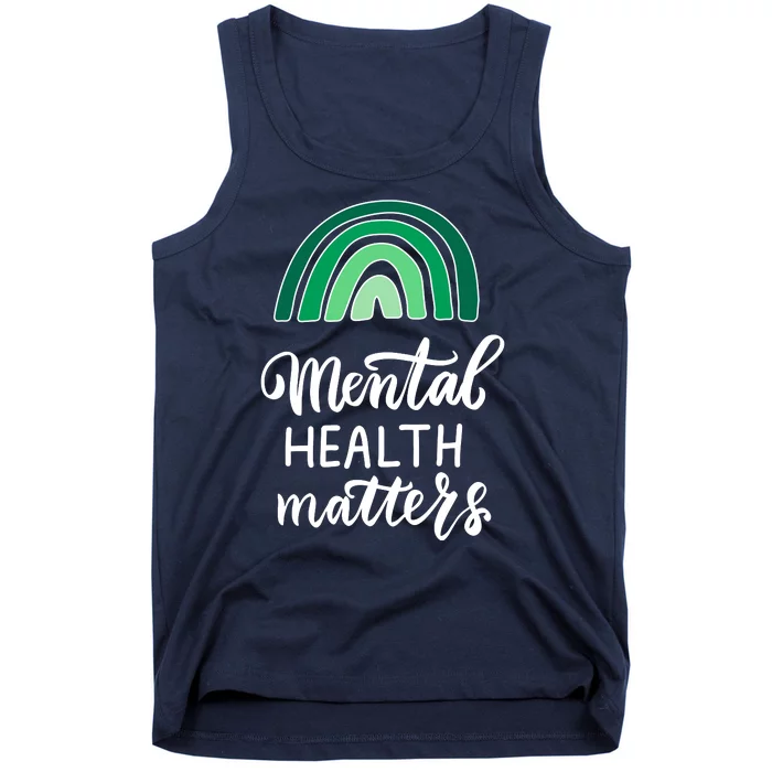 Mental Health Matters Awareness Month Rainbow Tank Top