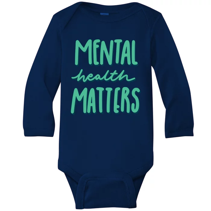 Mental Health Matters Awareness Month Baby Long Sleeve Bodysuit