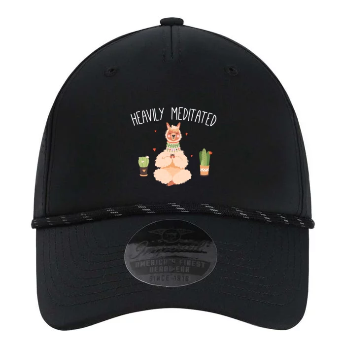 Meditation Heavily Meditated Cute Llama And Yoga Gift Performance The Dyno Cap