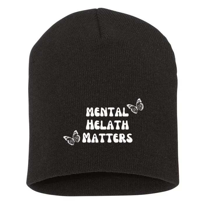 Mental Health Matters Short Acrylic Beanie