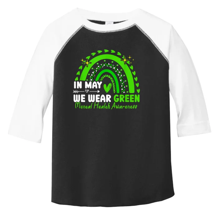 Mental Health Matters We Wear Green Mental Health Awareness Toddler Fine Jersey T-Shirt