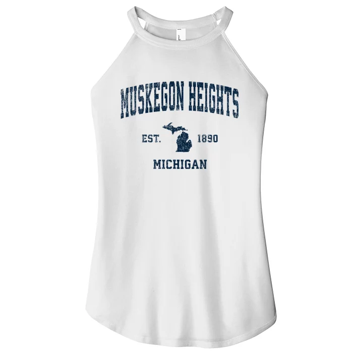 Muskegon Heights Michigan Mi Vintage Sports Women’s Perfect Tri Rocker Tank