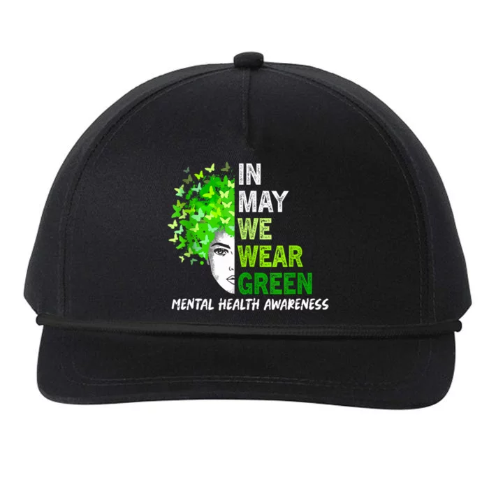 Mental Health Matters We Wear Green Mental Health Awareness Snapback Five-Panel Rope Hat