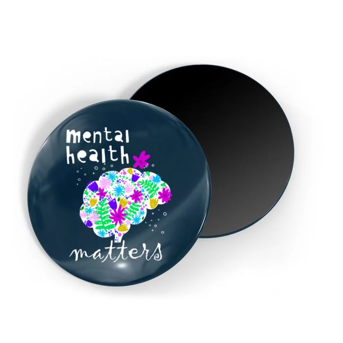 Mental Health Matters Flowers Brain Awareness Month Magnet