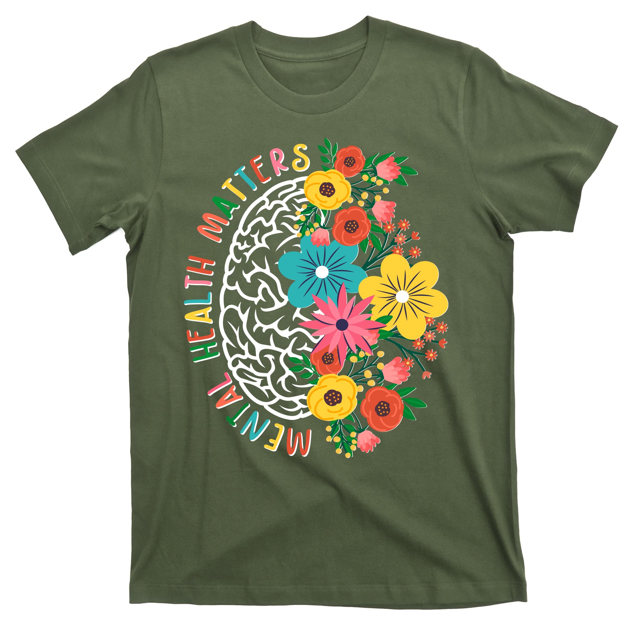 Mental Health Matters Flowering Mind T-Shirt | TeeShirtPalace