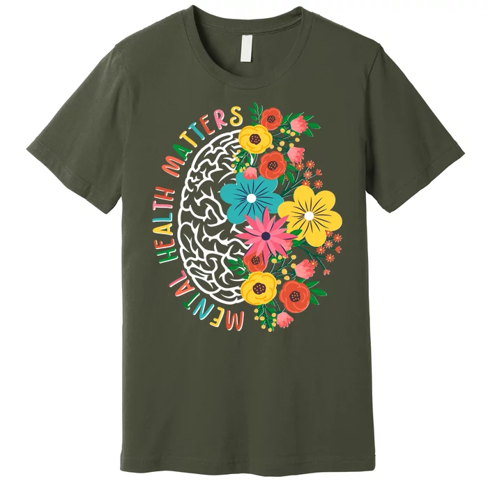 Mental Health Matters Flowering Mind Premium T-Shirt