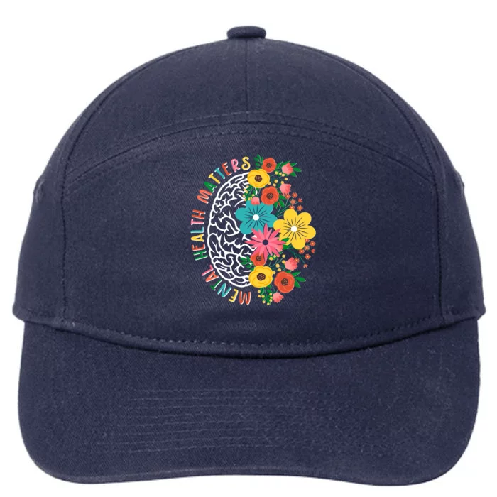 Mental Health Matters Flowering Mind 7-Panel Snapback Hat