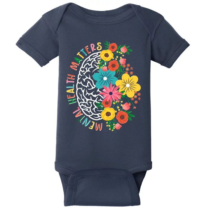 Mental Health Matters Flowering Mind Baby Bodysuit