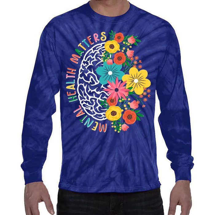 Mental Health Matters Flowering Mind Tie-Dye Long Sleeve Shirt