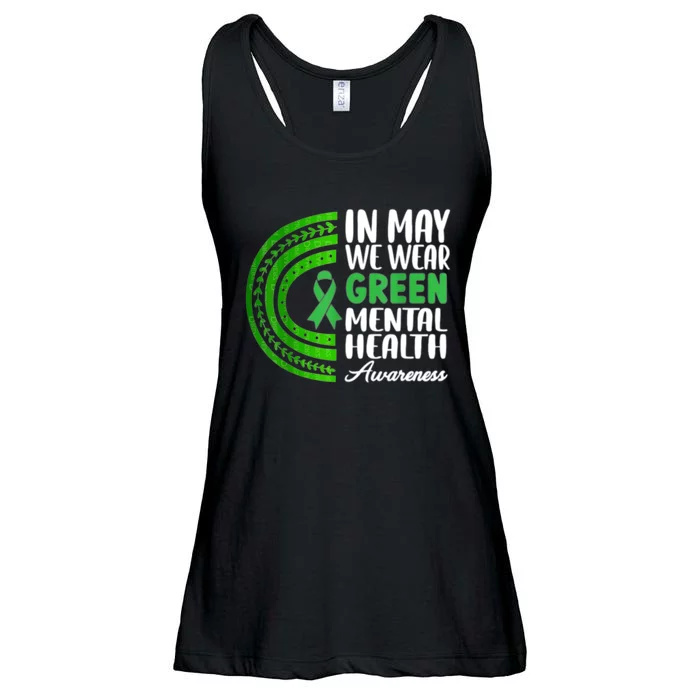 Mental Health Matters We Wear Green Mental Health Awareness Ladies Essential Flowy Tank