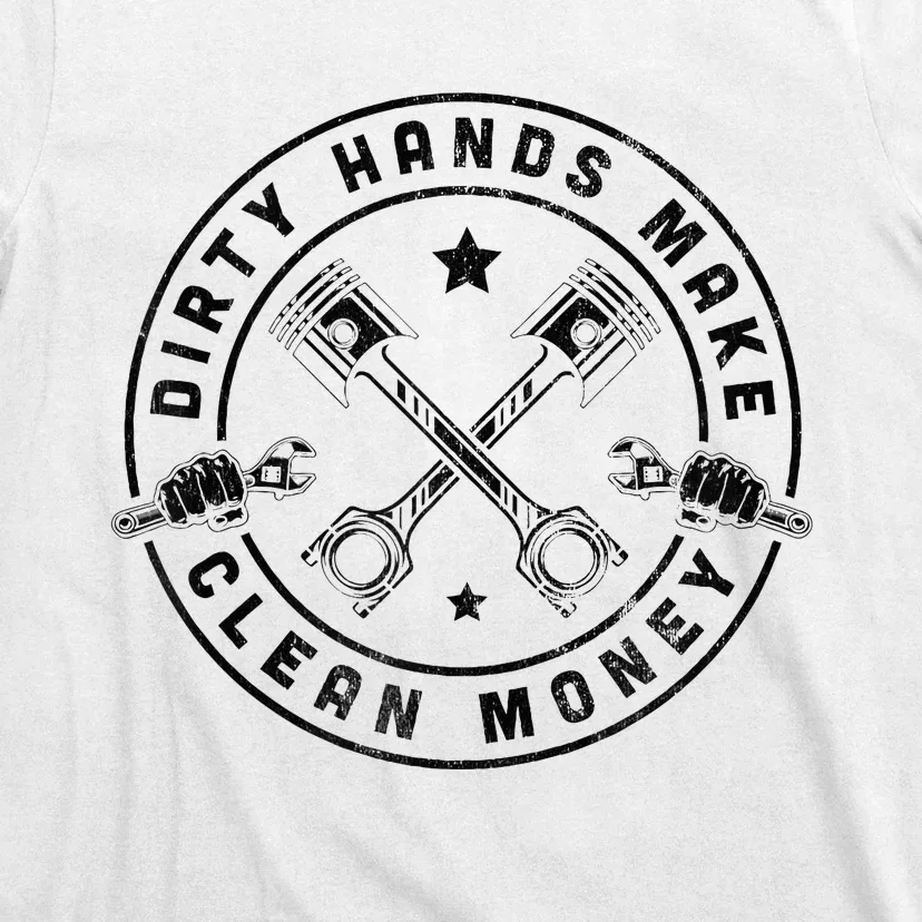 My Hands May Be Dirty But My Money Is Clean Mechanic Repair Zip Hoodie T-Shirt