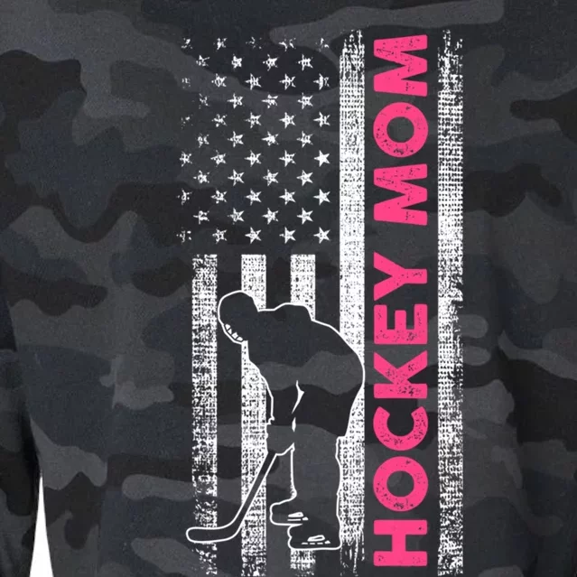 Mother Hockey Mom Gift Cropped Pullover Crew