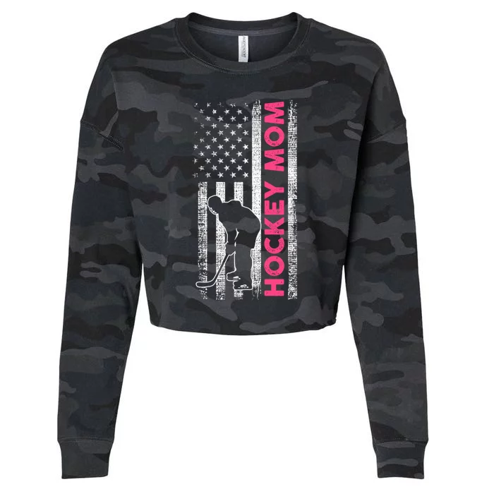 Mother Hockey Mom Gift Cropped Pullover Crew