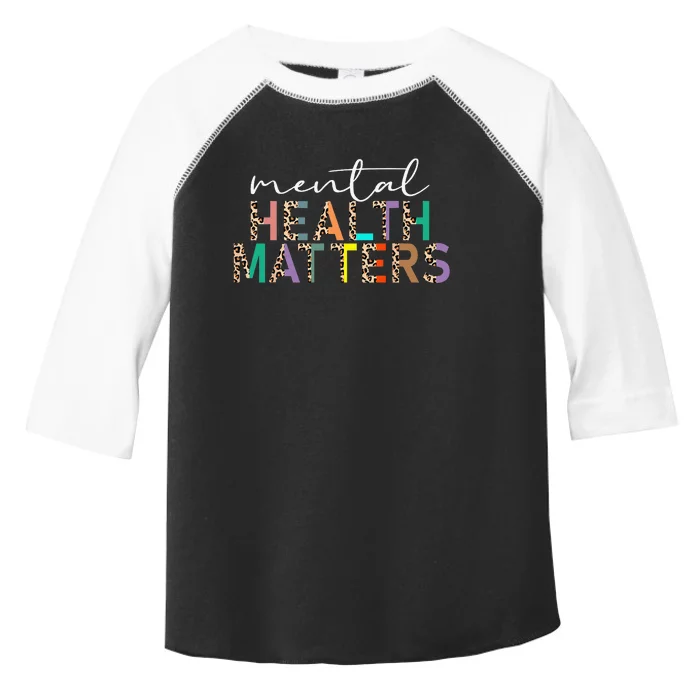 Mental Health Matters Human Brain Illness Awareness Leopard Toddler Fine Jersey T-Shirt