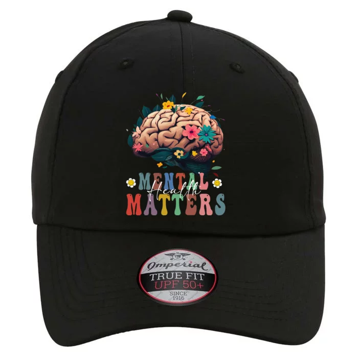 Mental Health Matters Brain Illness Awareness Vintage Groovy The Original Performance Cap