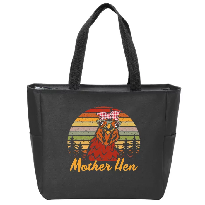 Mother Hen Mother's Day tee Zip Tote Bag