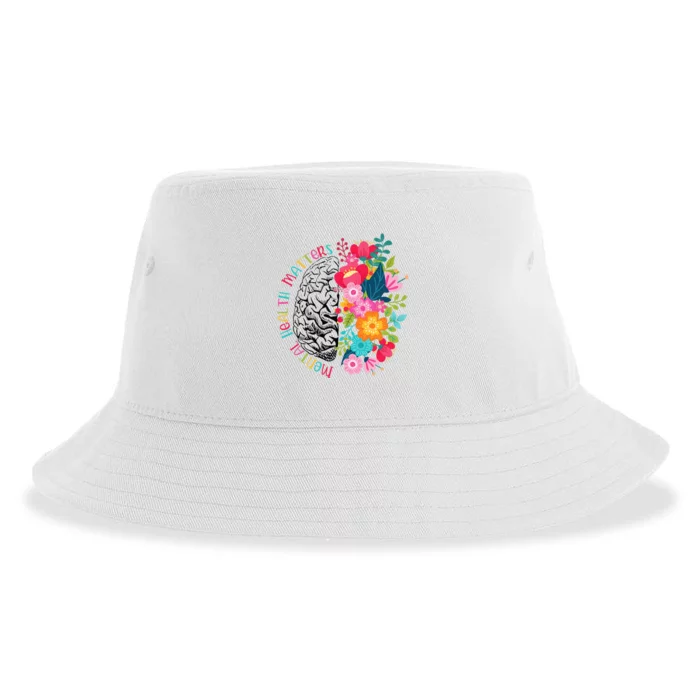 Mental Health Matters Gift Human Brain Illness Awareness Sustainable Bucket Hat