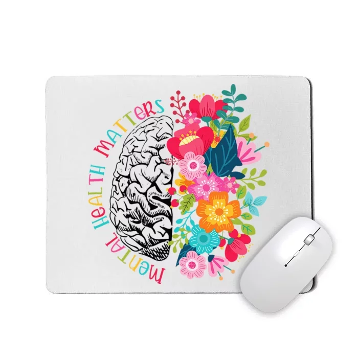 Mental Health Matters Gift Human Brain Illness Awareness Mousepad