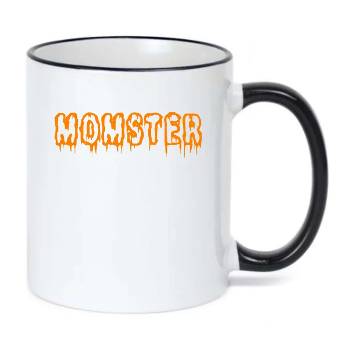 Momster Halloween Mom Monster Funny Orange Gift Black Color Changing Mug