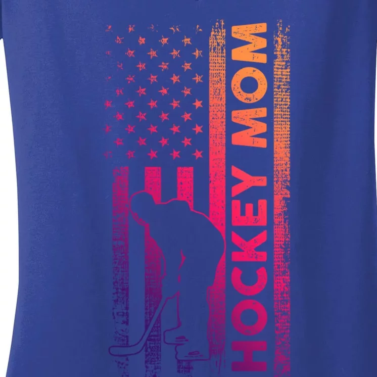 Mother Hockey Mom Meaningful Gift Women's V-Neck T-Shirt