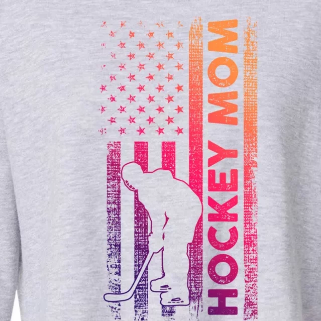 Mother Hockey Mom Meaningful Gift Cropped Pullover Crew