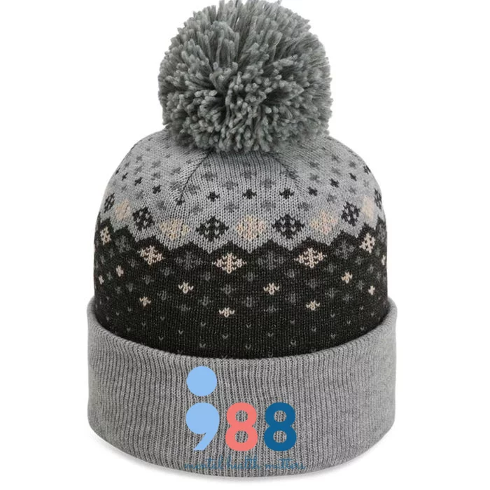 Mental Health Matters 988 Suicide Prevention Awareness The Baniff Cuffed Pom Beanie