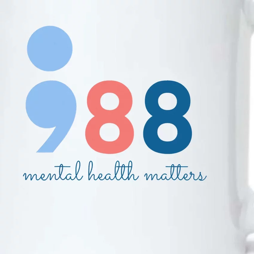 Mental Health Matters 988 Suicide Prevention Awareness Black Color Changing Mug