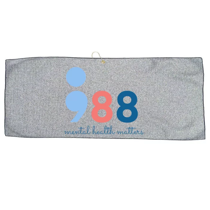 Mental Health Matters 988 Suicide Prevention Awareness Large Microfiber Waffle Golf Towel