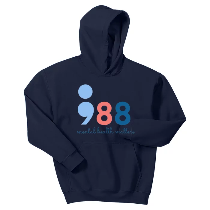 Mental Health Matters 988 Suicide Prevention Awareness Kids Hoodie