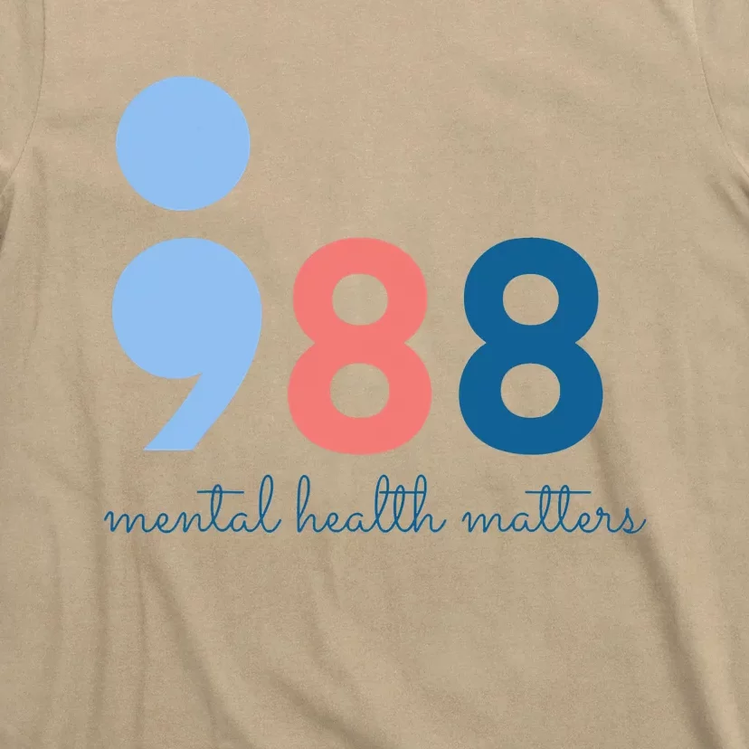 Mental Health Matters 988 Suicide Prevention Awareness T-Shirt