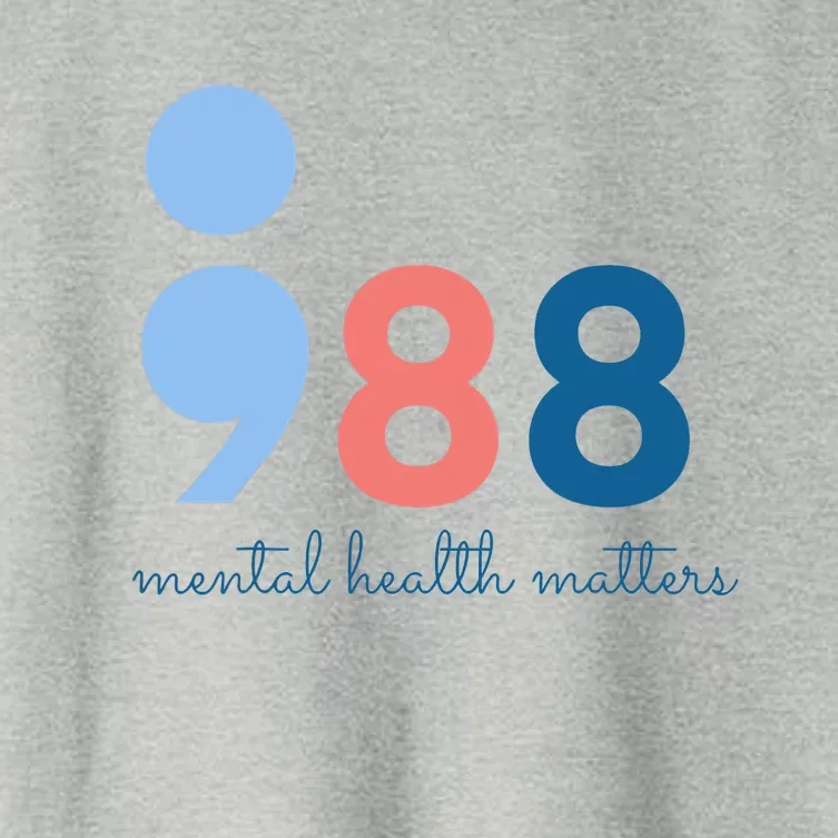 Mental Health Matters 988 Suicide Prevention Awareness Women's Crop Top Tee