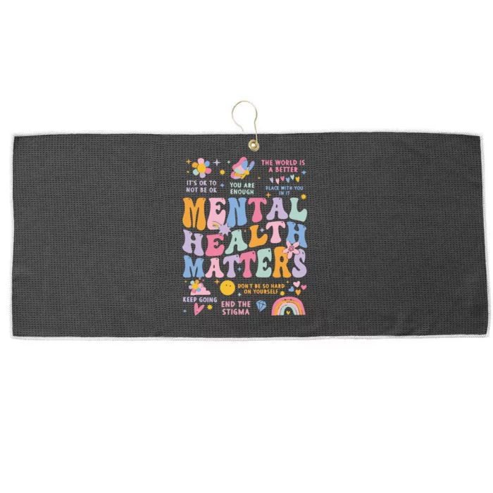 Mental Health Matters Large Microfiber Waffle Golf Towel