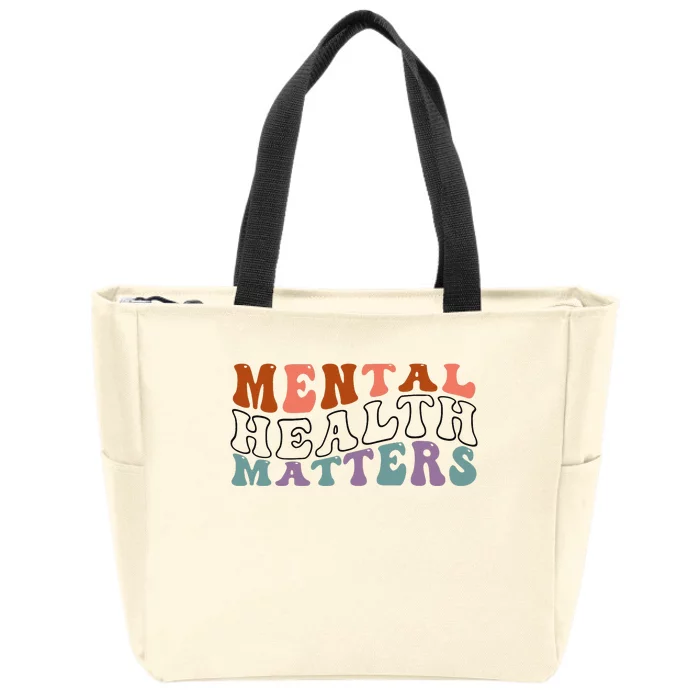 Mental Health Matters Human Brain Illness Awareness Zip Tote Bag