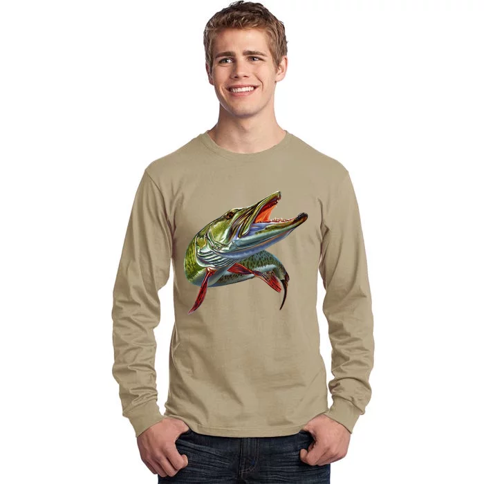 Muskie Hunter Musky Fisherman Lure Fly Fishing Novelty Gifts Tall Long Sleeve T-Shirt