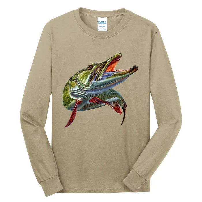 Muskie Hunter Musky Fisherman Lure Fly Fishing Novelty Gifts Tall Long Sleeve T-Shirt