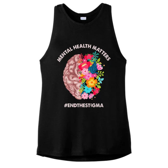 Mental Health Matters Awareness Month End The Stigma Ladies Tri-Blend Wicking Tank