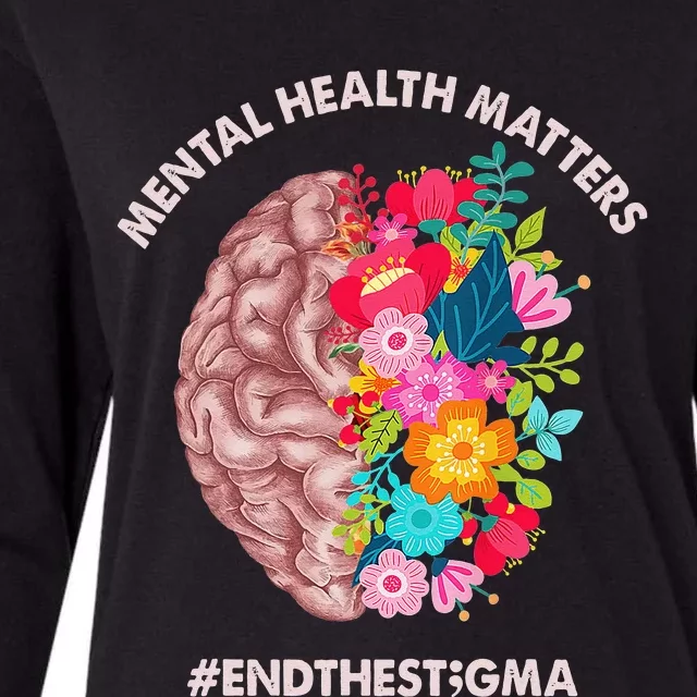 Mental Health Matters Awareness Month End The Stigma Womens Cotton Relaxed Long Sleeve T-Shirt