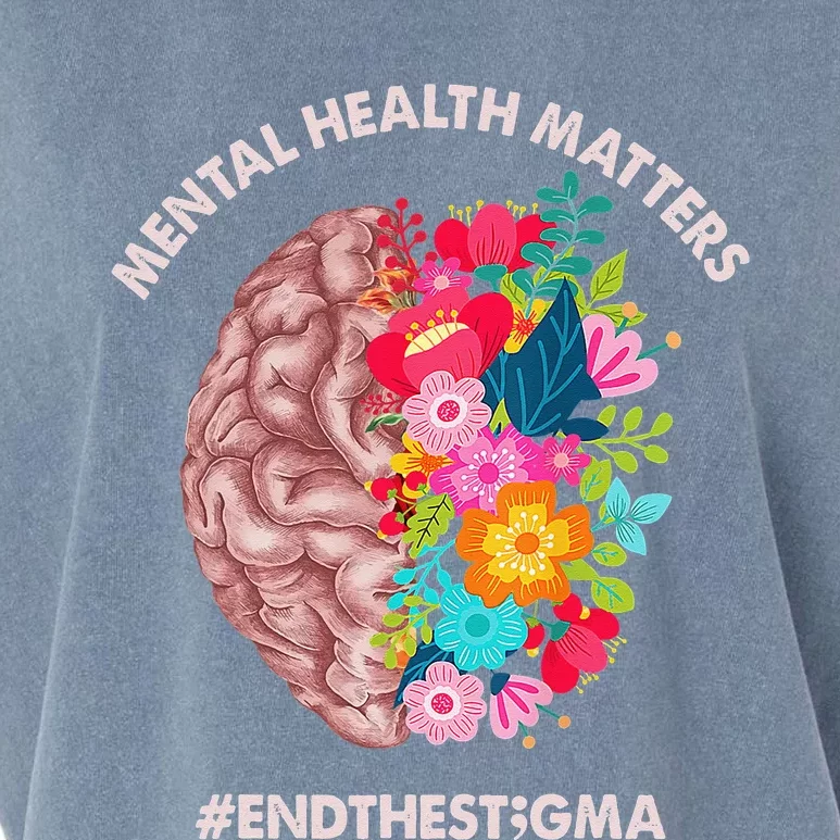 Mental Health Matters Awareness Month End The Stigma Garment-Dyed Women's Muscle Tee