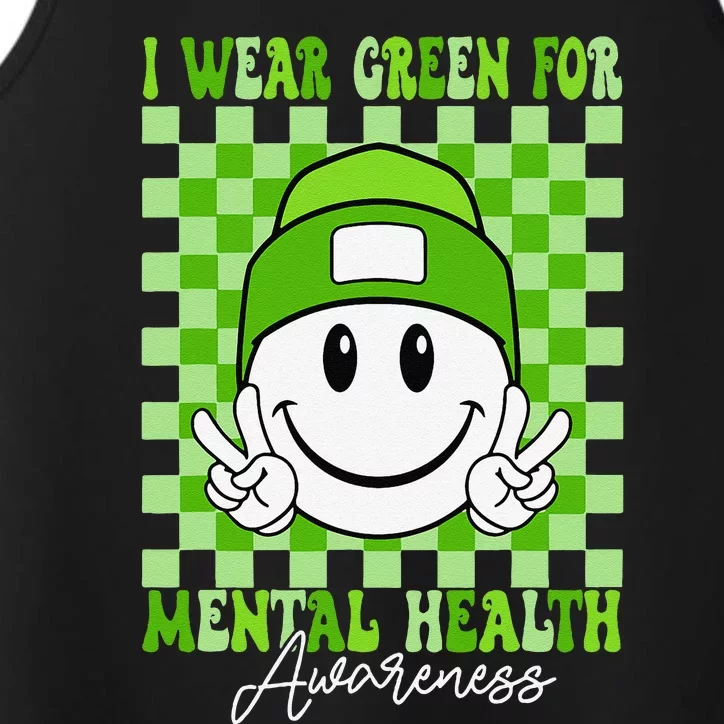 Mental Health Matters I Wear Green Mental Health Awareness Performance Tank