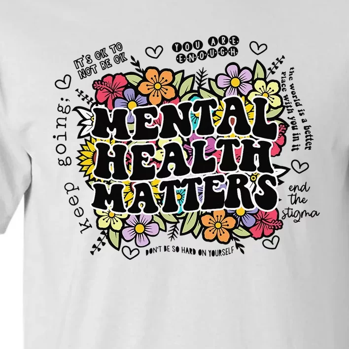 Mental Health Matters Gift Human Brain Illness Awareness Tall T-Shirt