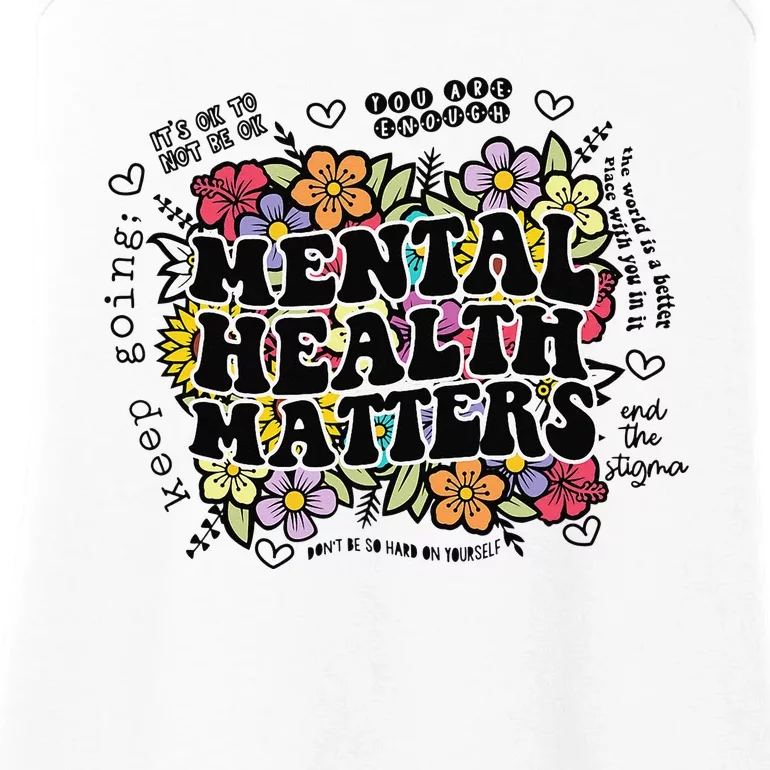 Mental Health Matters Gift Human Brain Illness Awareness Ladies Essential Tank